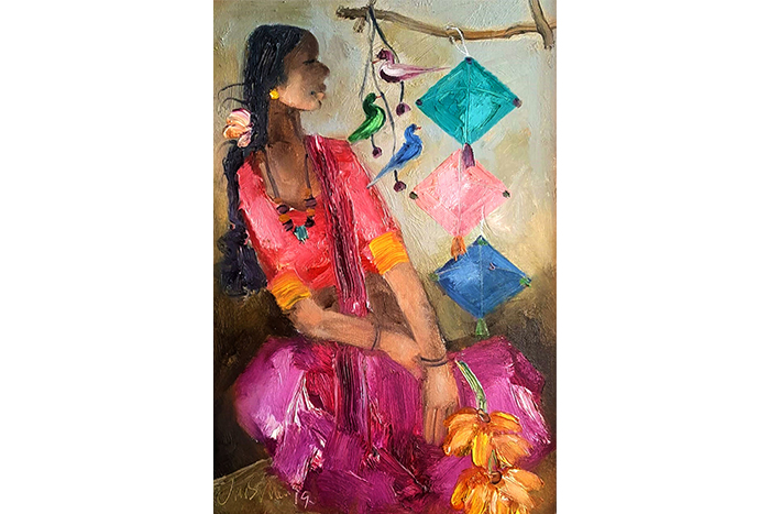 JMS032
Badami People Series - XXI
Oil on Canvas Board
18 x 12 inches
2019
Available